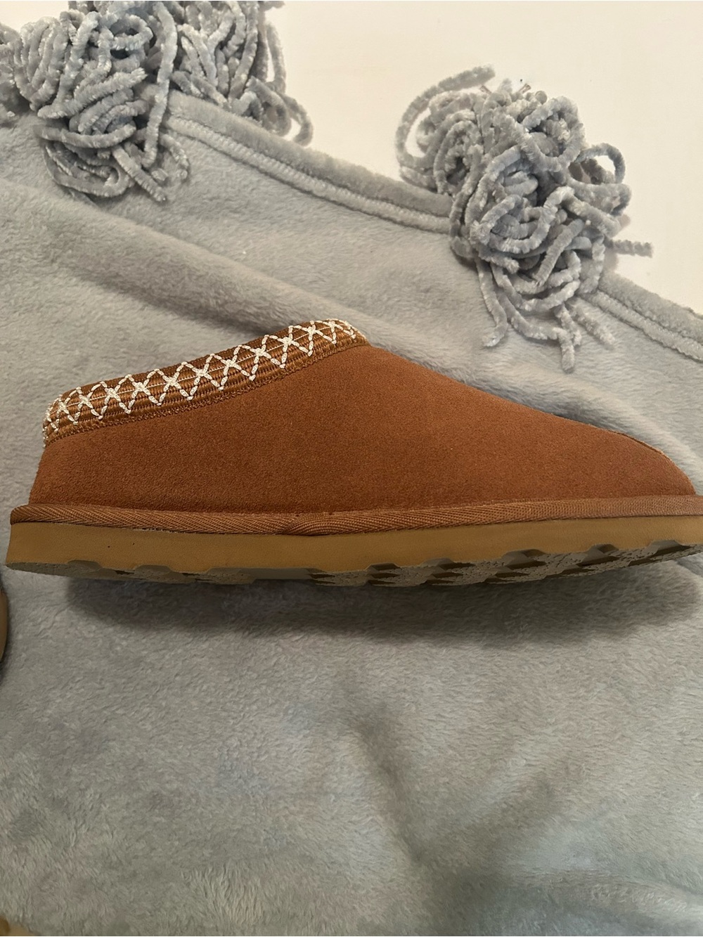 Clark’s suede fur lined clogs, brown, 8 - Picture 3 of 8